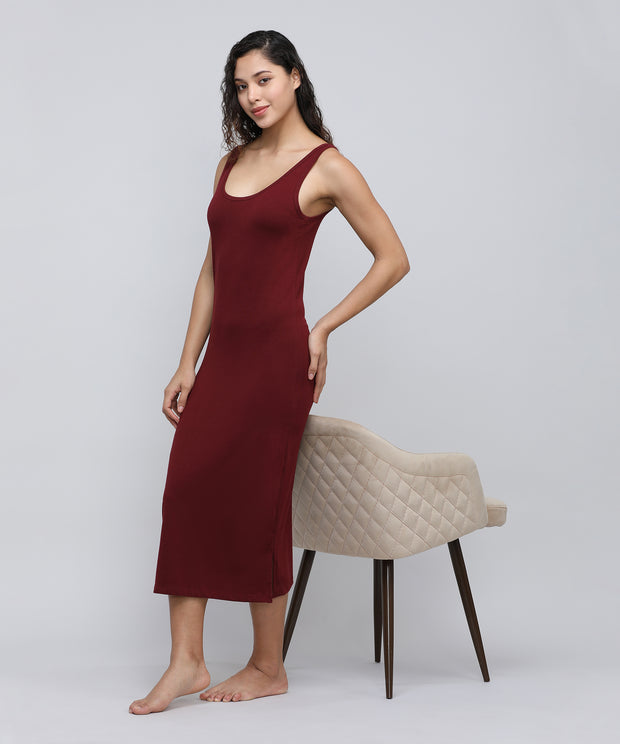 Women's Long Slip_Brown